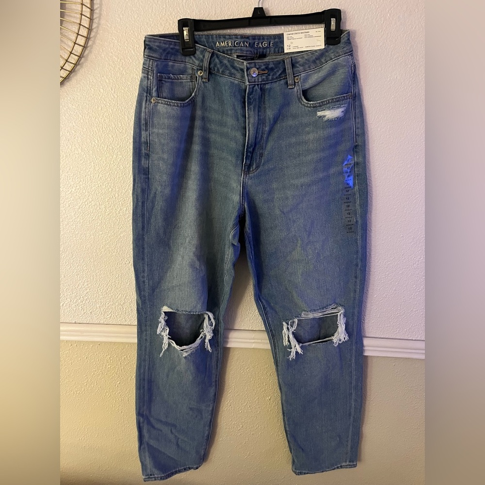 American Eagle Outfitters Blue Distressed Jeans